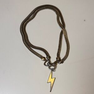 Gold/silver Lightning Bolt Necklace